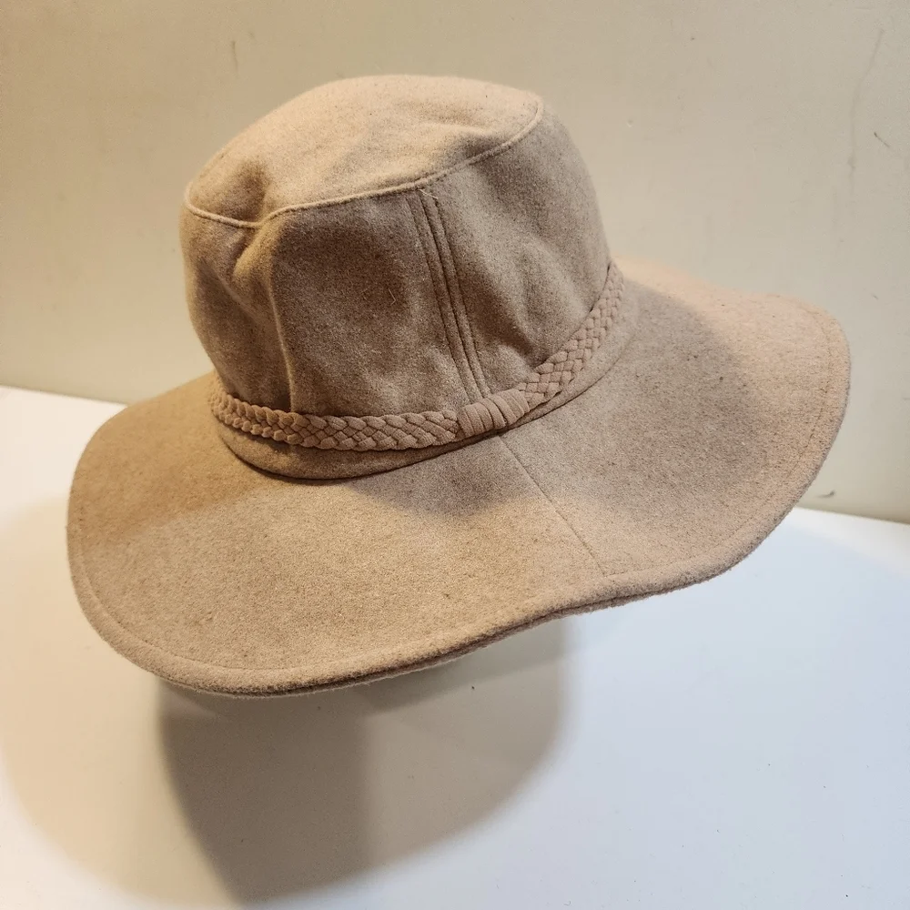 ASN Beige Wide Brim Hat OS